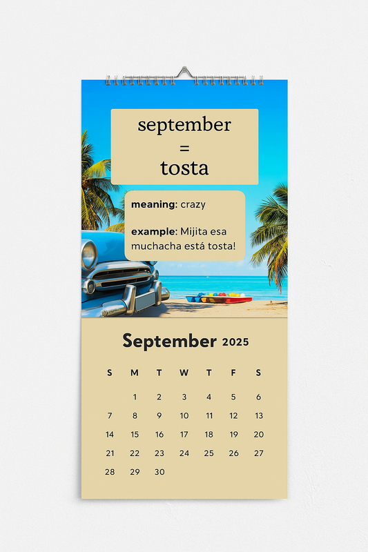 Cuban word of the month calendar (digital)