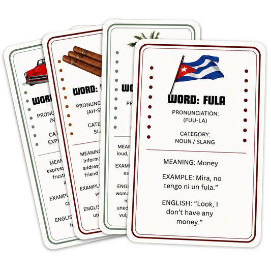 🇨🇺 Cuban Word of the Day Flashcards (Digital Download)
