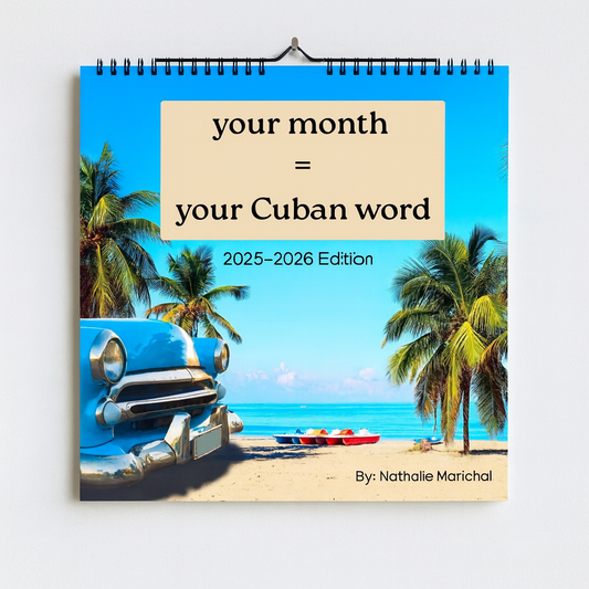 Cuban word of the month calendar (digital)